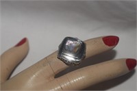 Sterling Silver Ring w/ Abalone  Size 6