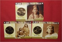 Carded 2000D, 2007D & 2010D Sacagawea Dollars