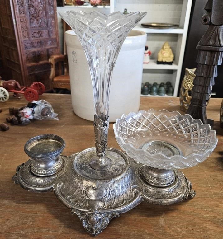 Victorian Centerpiece With Missing Bowl