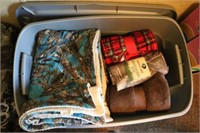 Tote of Blankets and Throws