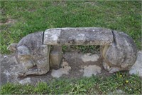 Concrete Pig Bench