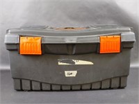 Black Double Latch Plastic Tool Box