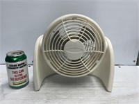 Portable plug in desk top fan