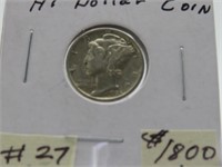 Mercury Dime Hi Dollar 1936