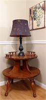 CALIFORNIA SHOPS Antique COLONIAL MAPLE TIER TABLE