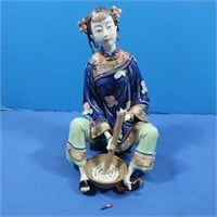 Vintage Chinese Wucai Porcelain Figurine- Broken