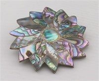 VTG Abalone Pendant/Brooch, Taxco Mexico Sterling