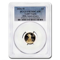 2016-w 1/10oz Proof American Gold Eagle Pr70 Pcgs