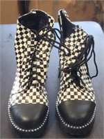 Bamboo - (Size 6.5) Checkered Boots