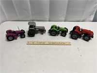 4 Toy Tractors