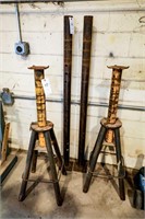 (2) Large Jack Stands with (2) Extension Pipes