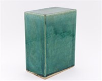 Chinese Green Glazed Ceramic Pillow Block