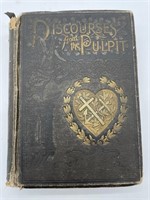 Antique 1891 Discourses from the Pulpit Book