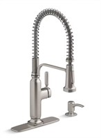 KOHLER Ealing Pre-Rinse Spring Vibrant Stainless