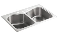 KOHLER Octave Drop-In 33-in x 22-in Stainless