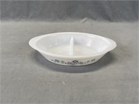 1950s Divided Oval Casserole Dish