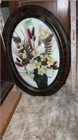 Oval Frame with Flowers