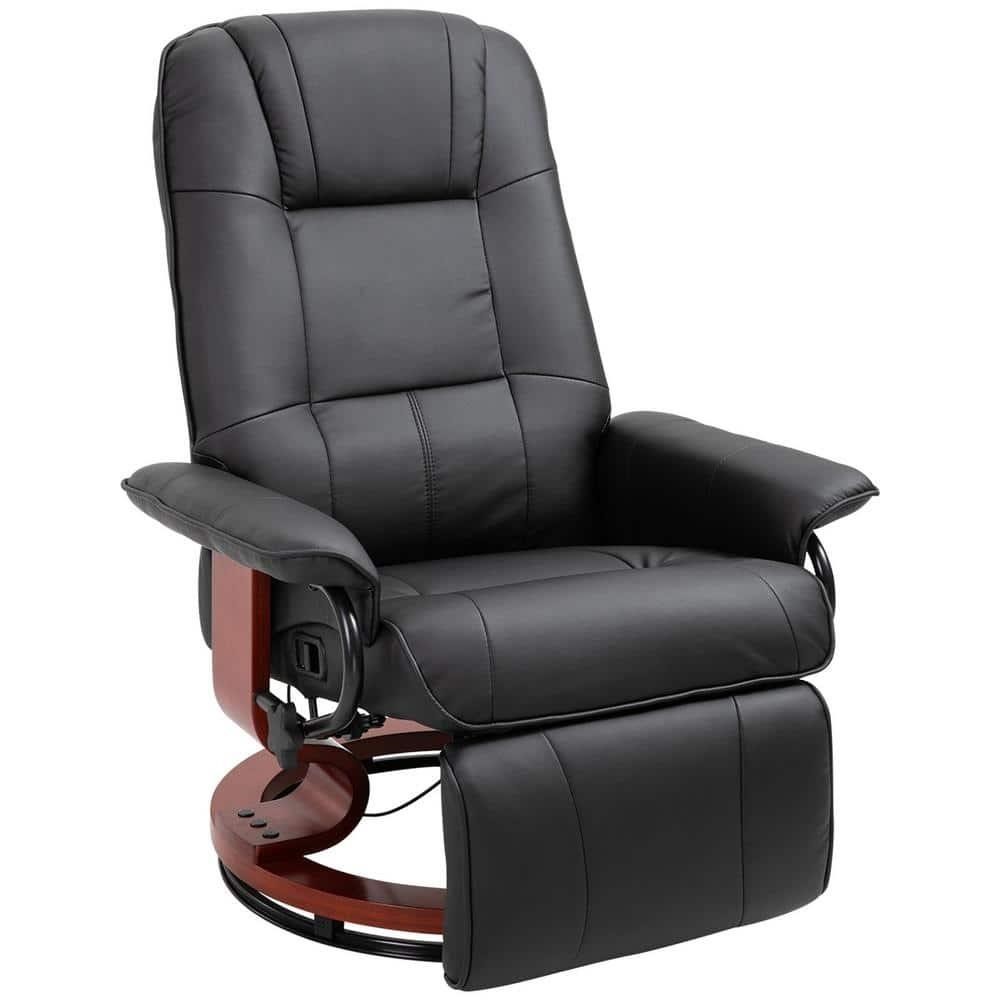 $309  Black PU Leather Adjustable Swivel Recliner