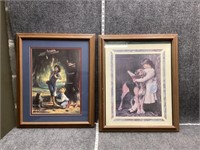 Children and Dogs Framed Art Prints
