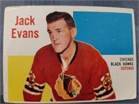 1960-61 Topps NHL Jack Evans Card #30