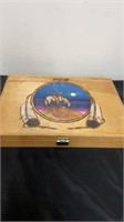 17”x12”x2.5” wooden mom Indian box