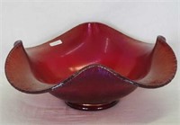Fenton Stretch Glass 10" bowl - red