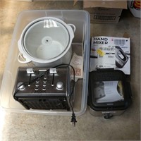 Tub of Small Kitchen Appliances