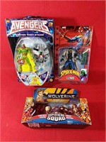 Three Marvel Action Figure Packs