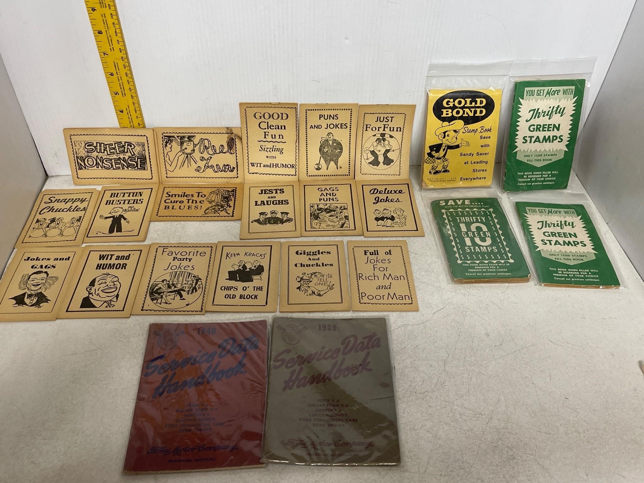 VINTAGE GREEN STAMPS 1930s SERVICE DATE BOOKS