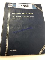 LINCOLN HEAD CENT BOOK #2, NOT COMPLETE
