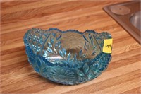 Blue glass bowl