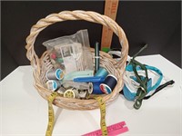 Sewing Items w Basket