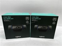 Lot of 2 Logitech C920 Pro HD Webcams NEW