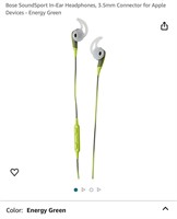 Bose SoundSport In-Ear Headphones, 3.5mm