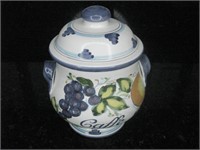 9" Hand Painted Italian Lidded Container