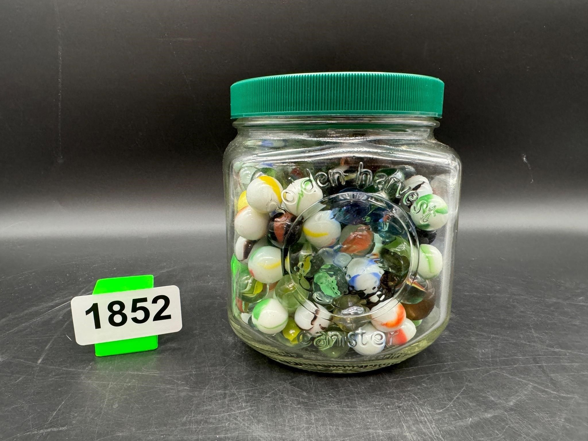 Glass Jar full of Marbles