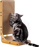 L-Shape Cat Scratcher  Large 26.8in with Toy