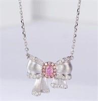 Natural Pink Diamond 18K Gold Necklace