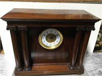 Vintage wood mantel clock