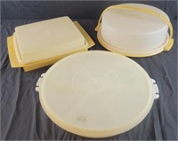 Tupperware Deviled Egg Tray, Divided Dish, and