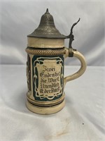 Vintage German Ceramic Stein 8 INCHES