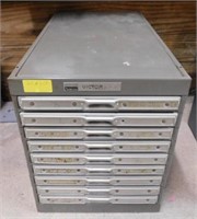 Victor 9 drawer metal industrial flat file cabinet