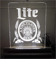 * Pilsner Lite Beer Lighted Sign