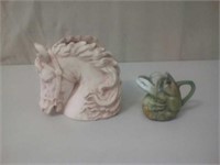 Horse head pottery and fish pottery ?