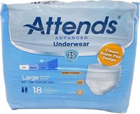 Attends Underwear  Leakage Barriers, Large, 72 CT