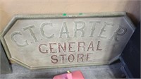 GENERAL STORE SIGN GT CARTER 47" X 24"