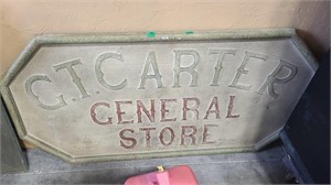 GENERAL STORE SIGN GT CARTER 47" X 24"