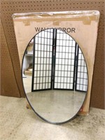 Black Oval Wall Mirror 24" x 36"