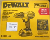 Dewalt DCD771C2 Compact Drill/Driver Kit
