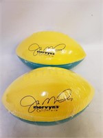 2 Joe Montana Mervyn's California Nerf Footballs